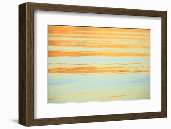 Abstract of water ripples in orange and blue.-Stuart Westmorland-Framed Photographic Print