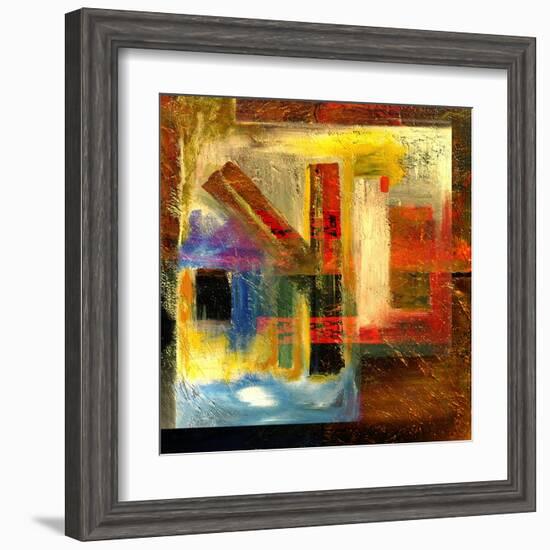 Abstract Oil Painting-Rinderart-Framed Art Print