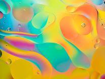Beautiful Abstract Colorful Background, Oil on Water Surface-Abstract Oil Work-Photographic Print