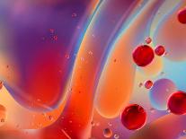 Oil Drops on Water Surface with Colorful Gradient Background-Abstract Oil Work-Framed Premier Image Canvas