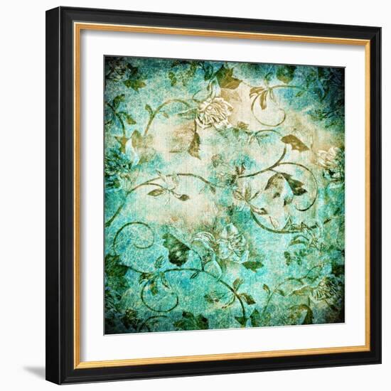 Abstract Old Background With Grunge Texture-iulias-Framed Art Print