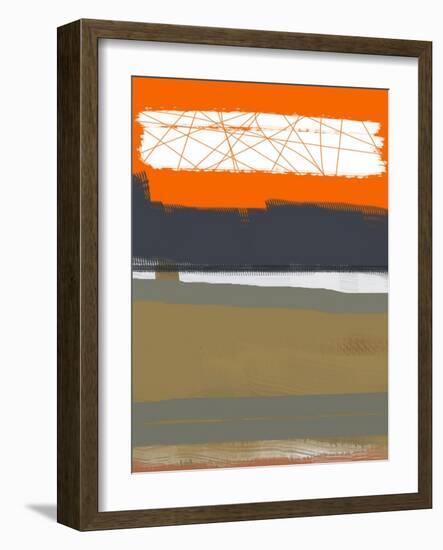 Abstract Orange 1-NaxArt-Framed Art Print