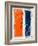 Abstract Orange and Blue Study-Emma Moore-Framed Art Print