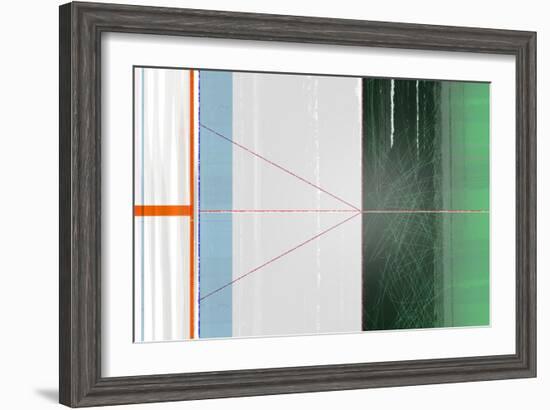 Abstract Orange and Green-NaxArt-Framed Art Print