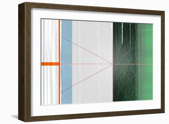 Abstract Orange and Green-NaxArt-Framed Art Print