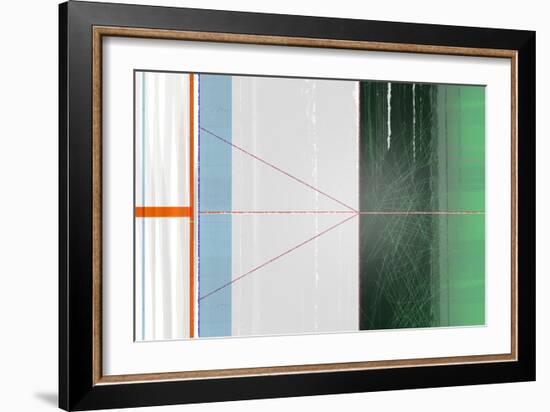 Abstract Orange and Green-NaxArt-Framed Art Print