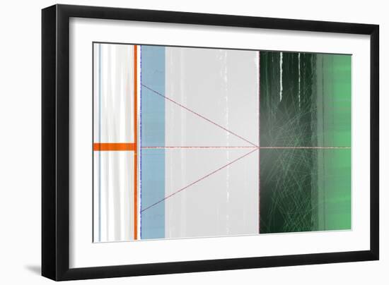 Abstract Orange and Green-NaxArt-Framed Art Print