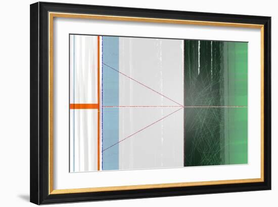 Abstract Orange and Green-NaxArt-Framed Art Print