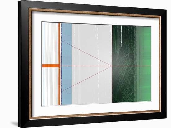 Abstract Orange and Green-NaxArt-Framed Art Print