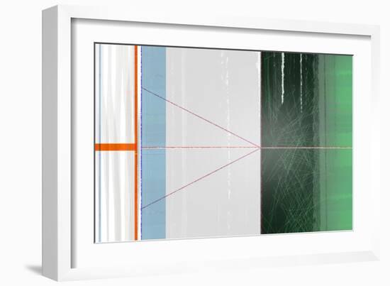 Abstract Orange and Green-NaxArt-Framed Art Print
