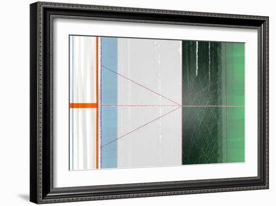 Abstract Orange and Green-NaxArt-Framed Art Print