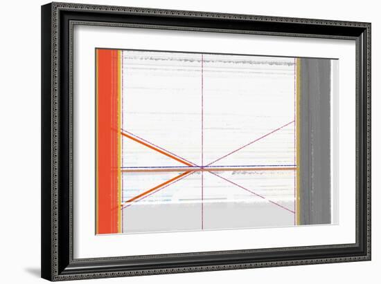 Abstract Orange and White-NaxArt-Framed Art Print