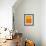 Abstract Orange and Yellow-NaxArt-Framed Art Print displayed on a wall