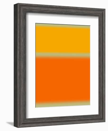 Abstract Orange and Yellow-NaxArt-Framed Art Print