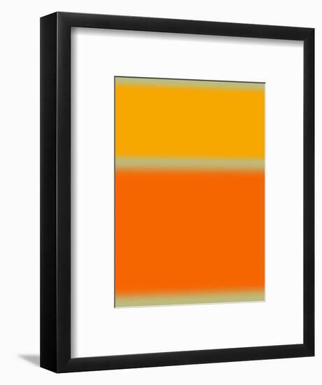 Abstract Orange and Yellow-NaxArt-Framed Art Print