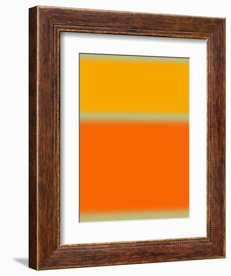 Abstract Orange and Yellow-NaxArt-Framed Art Print