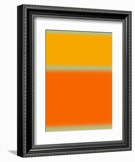 Abstract Orange and Yellow-NaxArt-Framed Art Print