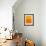 Abstract Orange and Yellow-NaxArt-Framed Art Print displayed on a wall