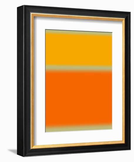 Abstract Orange and Yellow-NaxArt-Framed Art Print