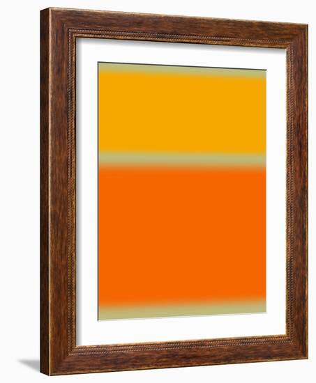 Abstract Orange and Yellow-NaxArt-Framed Art Print