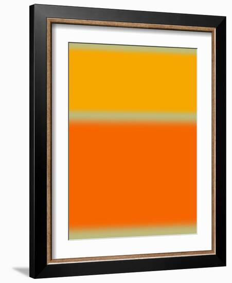 Abstract Orange and Yellow-NaxArt-Framed Art Print