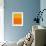 Abstract Orange and Yellow-NaxArt-Framed Art Print displayed on a wall