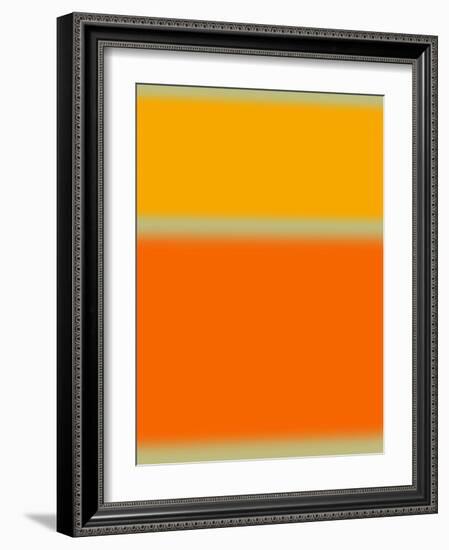 Abstract Orange and Yellow-NaxArt-Framed Art Print