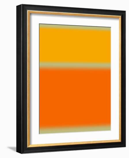 Abstract Orange and Yellow-NaxArt-Framed Art Print