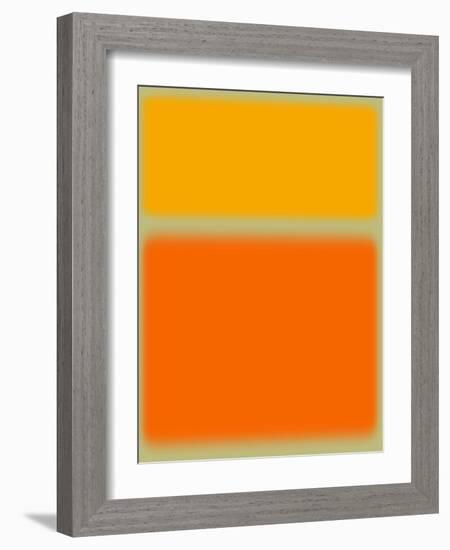 Abstract Orange and Yellow-NaxArt-Framed Art Print