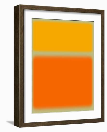 Abstract Orange and Yellow-NaxArt-Framed Art Print