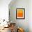 Abstract Orange and Yellow-NaxArt-Framed Art Print displayed on a wall