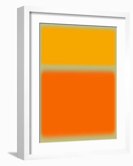 Abstract Orange and Yellow-NaxArt-Framed Art Print