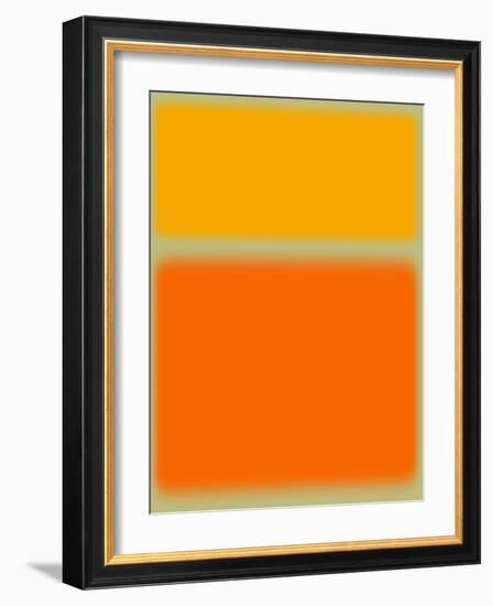 Abstract Orange and Yellow-NaxArt-Framed Art Print