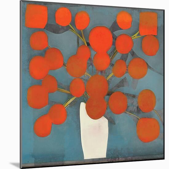 Abstract Orange Flowers-Elena Ray-Mounted Art Print