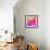 Abstract Orange Pink Background with Shining White Lines and Frame-marinini-Framed Art Print displayed on a wall