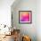 Abstract Orange Pink Background with Shining White Lines and Frame-marinini-Framed Art Print displayed on a wall