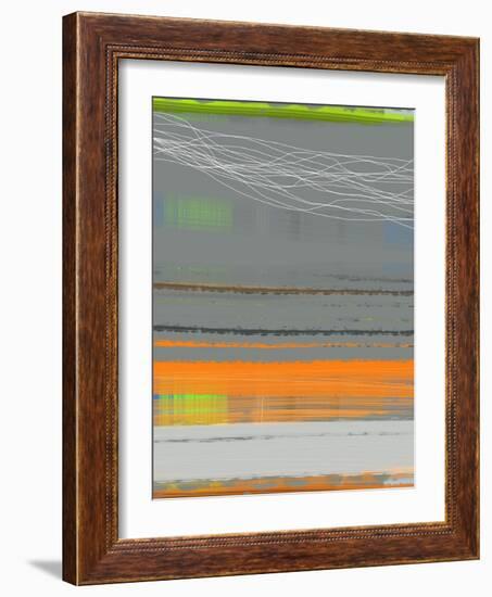 Abstract Orange Stripe1-NaxArt-Framed Art Print