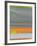 Abstract Orange Stripe1-NaxArt-Framed Art Print