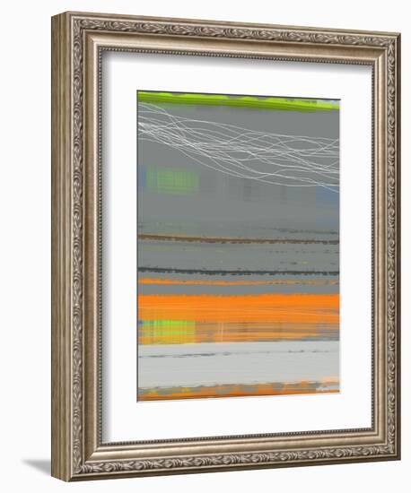 Abstract Orange Stripe1-NaxArt-Framed Art Print