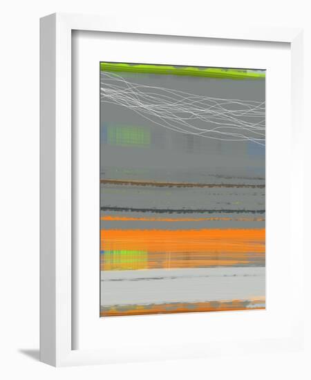 Abstract Orange Stripe1-NaxArt-Framed Art Print