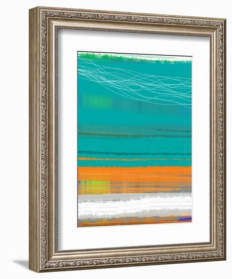 Abstract Orange Stripe2-NaxArt-Framed Art Print