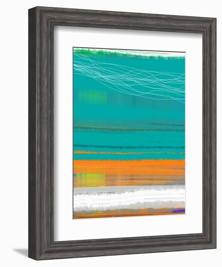 Abstract Orange Stripe2-NaxArt-Framed Art Print