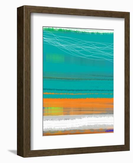 Abstract Orange Stripe2-NaxArt-Framed Art Print
