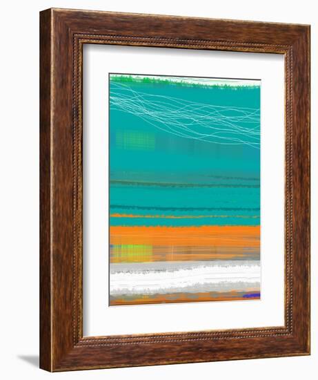 Abstract Orange Stripe2-NaxArt-Framed Art Print