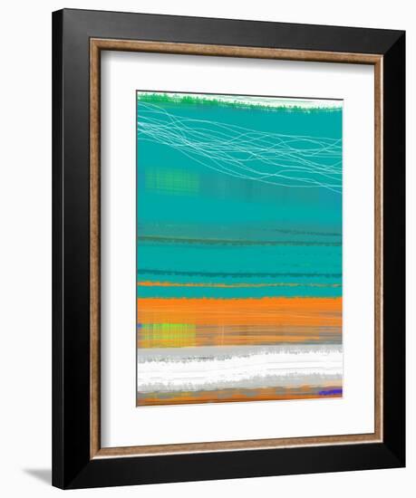 Abstract Orange Stripe2-NaxArt-Framed Art Print