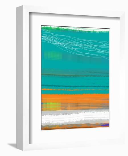 Abstract Orange Stripe2-NaxArt-Framed Art Print