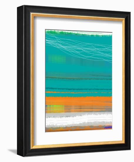 Abstract Orange Stripe2-NaxArt-Framed Art Print