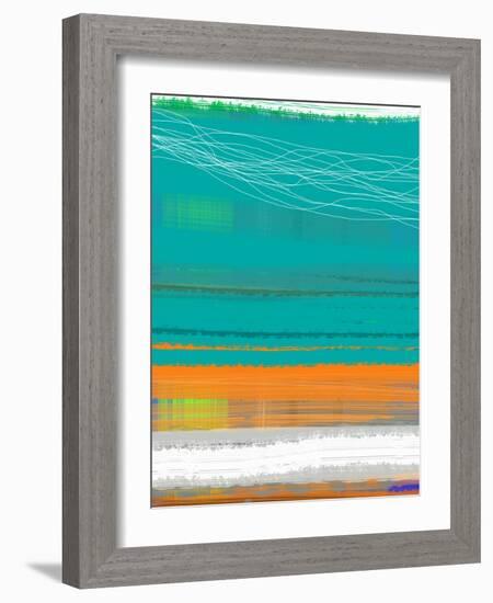 Abstract Orange Stripe2-NaxArt-Framed Art Print