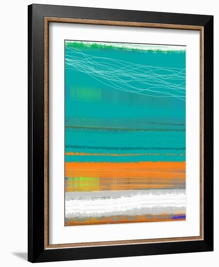 Abstract Orange Stripe2-NaxArt-Framed Art Print