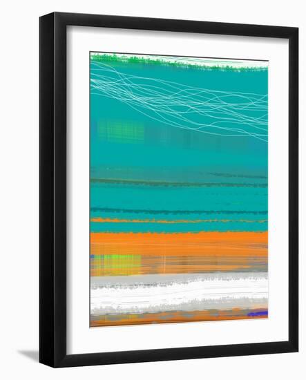 Abstract Orange Stripe2-NaxArt-Framed Art Print